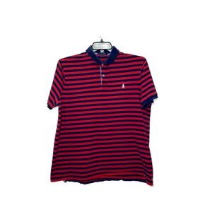 Polo Ralph Lauren Golf Short Sleeve Polo Shirt Striped Red Size Mens XL Slim
